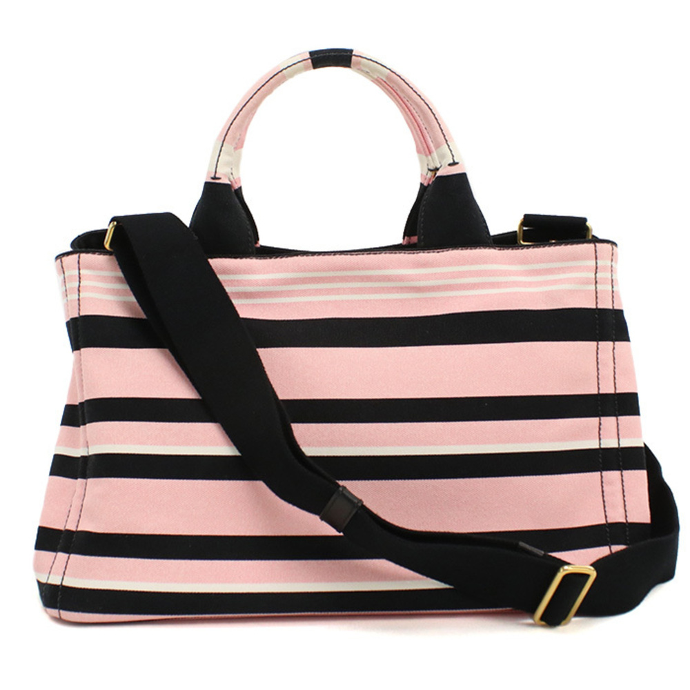 PRADA Prada Tote Bag B1877B 2WAY CANAPA STAMPATE Women's Pink